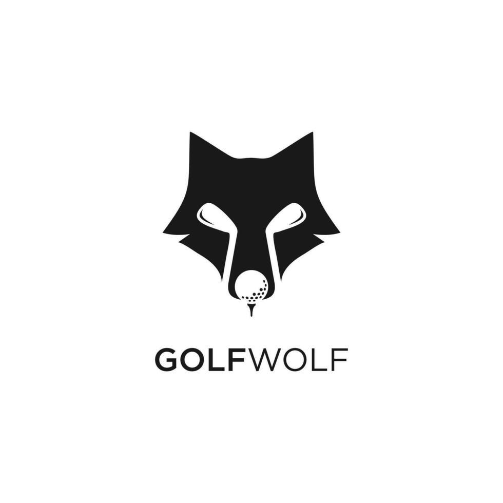 Kombination aus Wolf und Golfball vektor