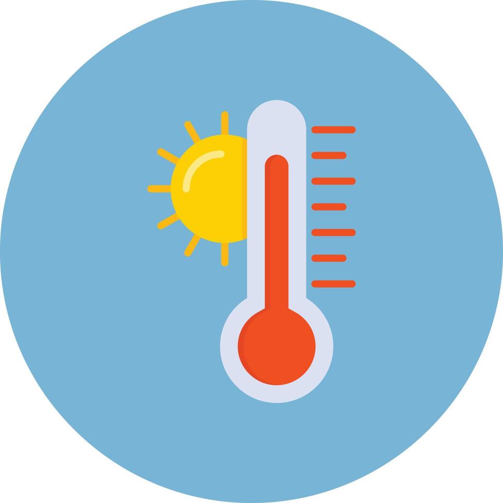 höga temperaturer platt cirkel flerfärgad vektor