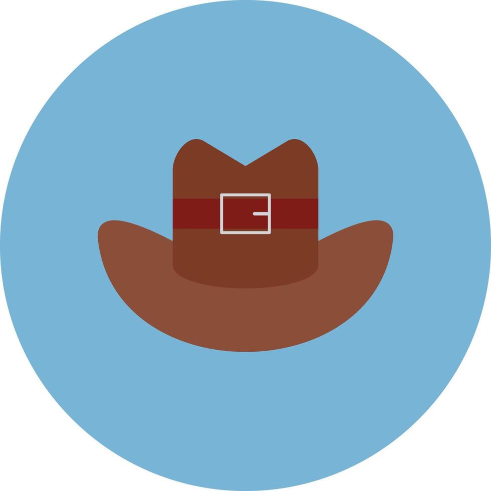 cowboyhatt platt cirkel multicolor vektor