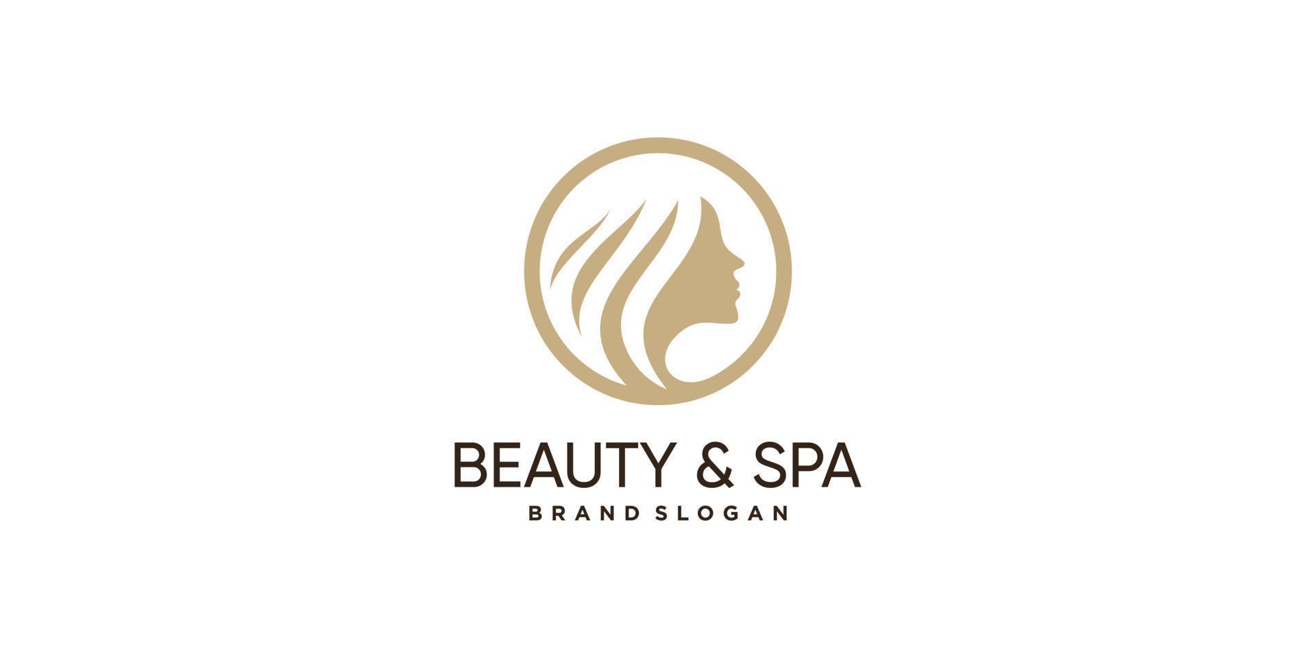 Beauty-Logo-Design mit kreativem abstraktem Konzept Premium-Vektor vektor