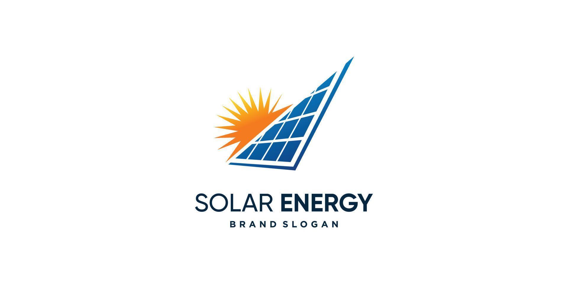 solar-logo-design mit modernem kreativem konzept premium-vektor vektor