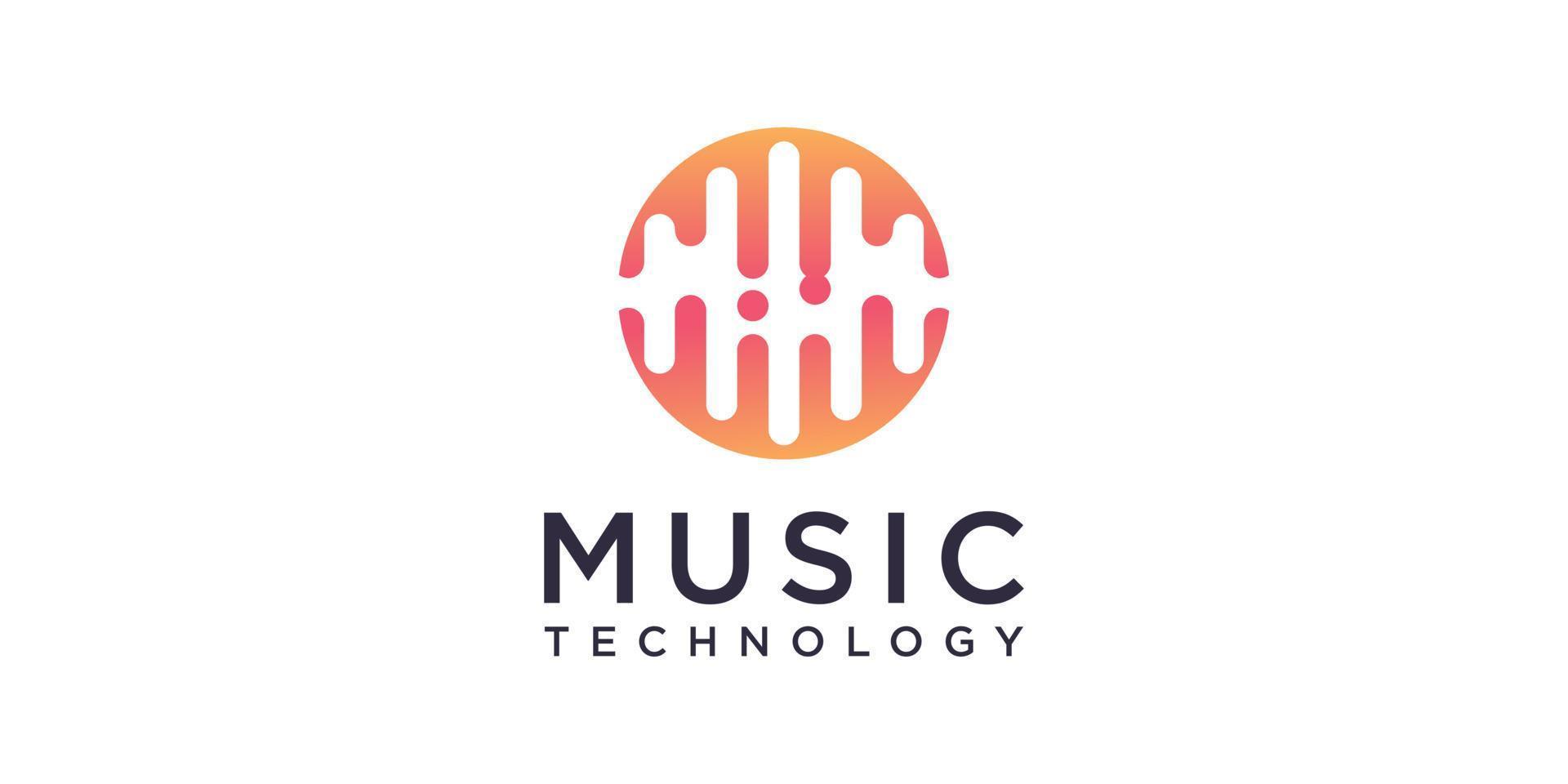 musik logotyp koncept med modern stil premium vektor