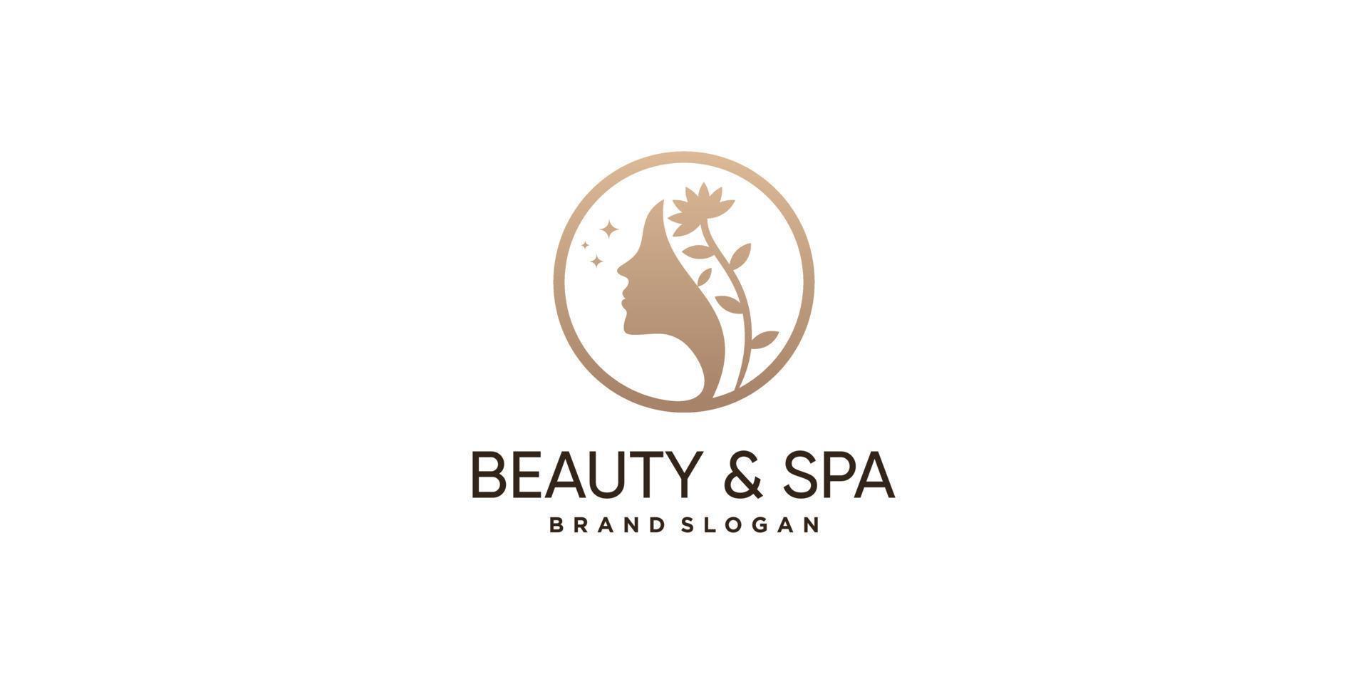 Beauty-Logo-Design mit kreativem abstraktem Konzept Premium-Vektor vektor
