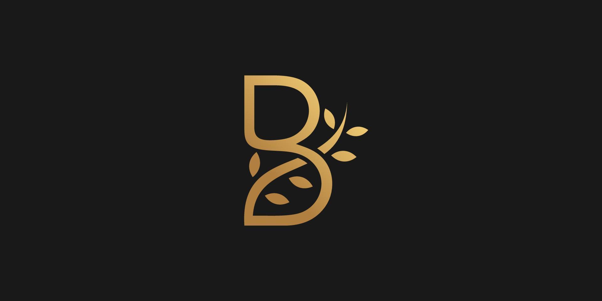 buchstabe b logo design für schönheit und gesundheit premium vektor