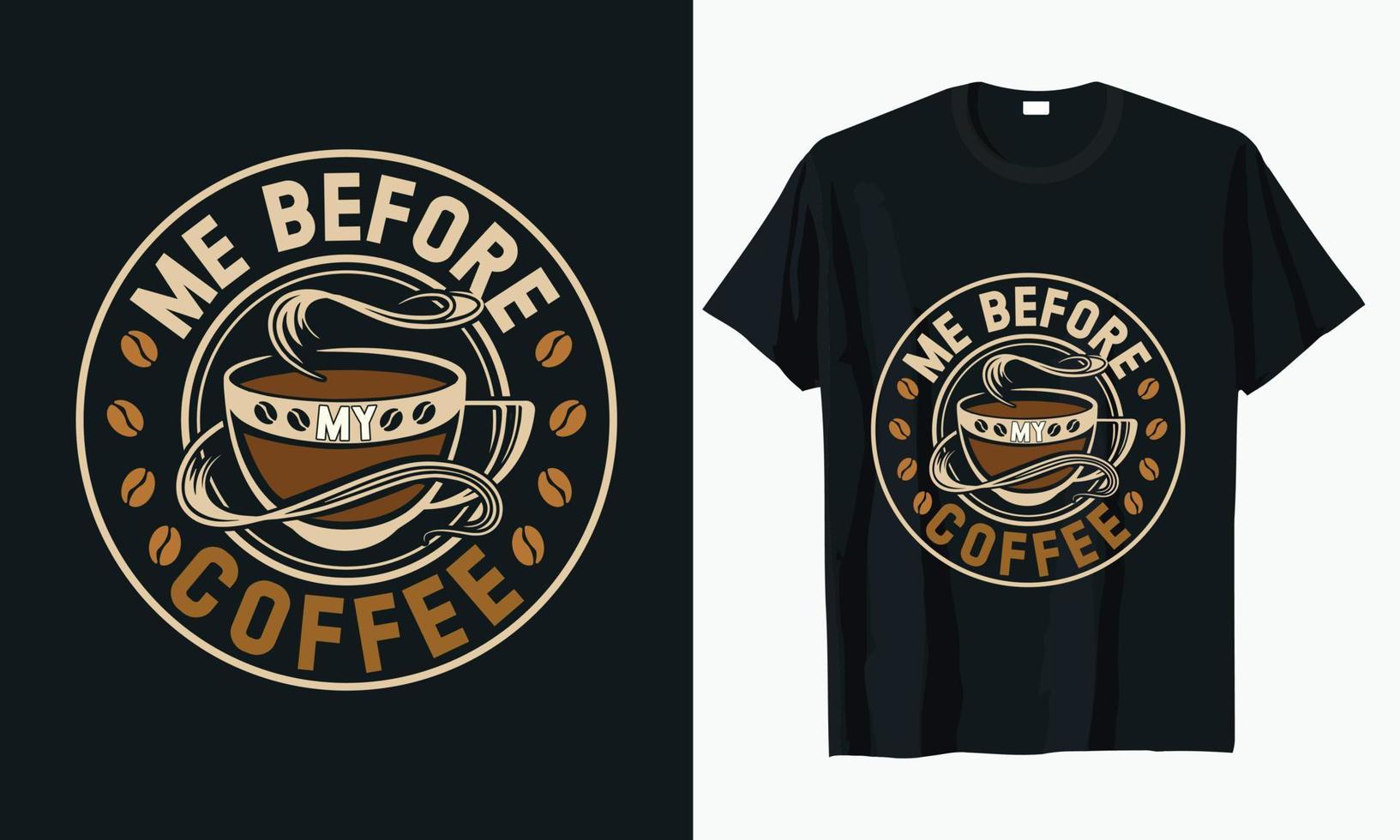 kaffee typografie t-shirt design kostenloser vektor