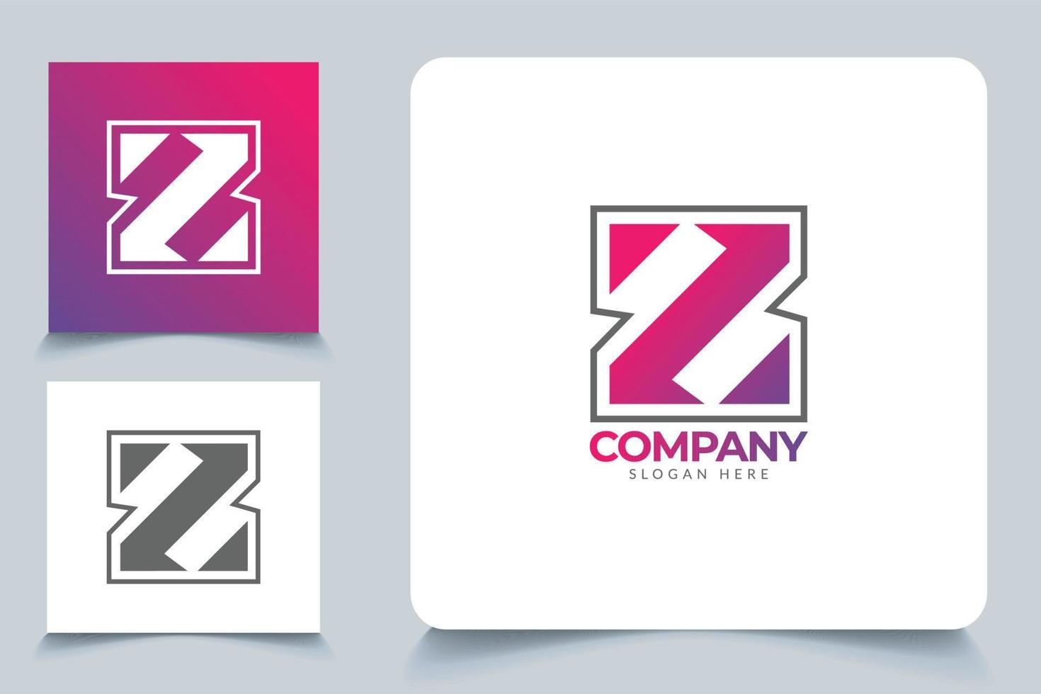 buchstabe z logo template branding design und kreatives konzept. kostenlose Download-Vektordatei. vektor