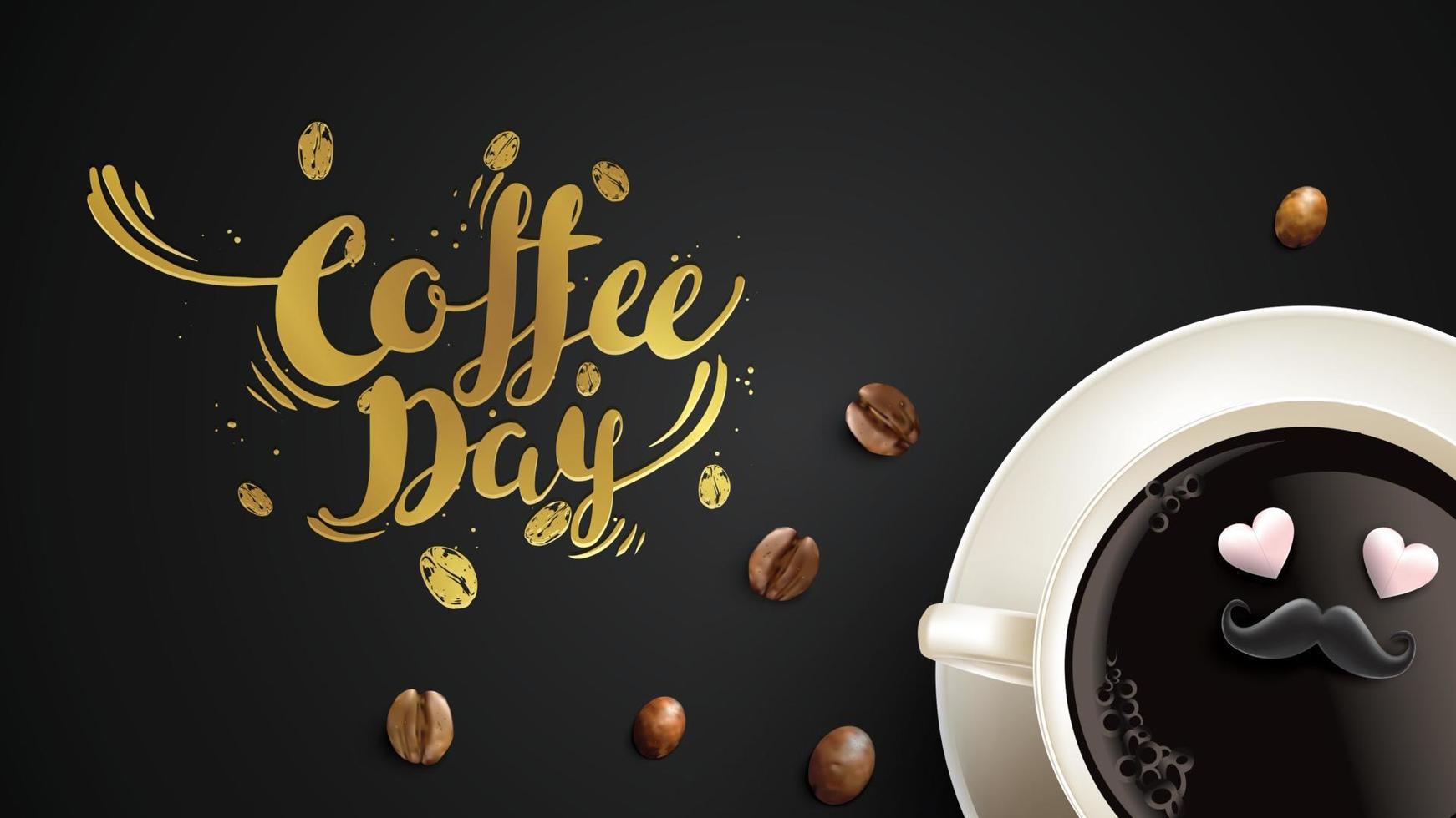 internationella eller nationella kaffedagen vektor