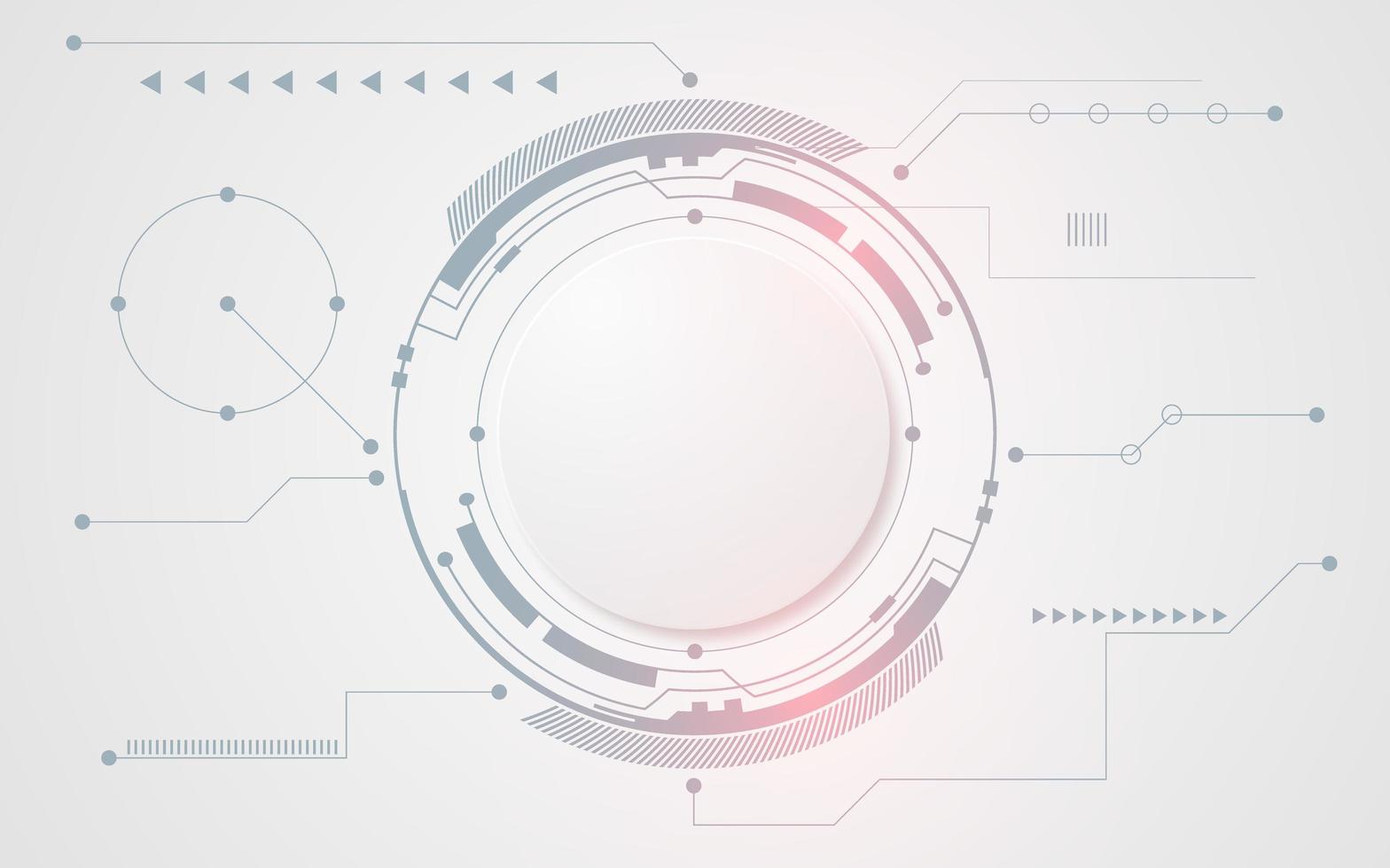 grå och vit abstrakt tech cirkel bakgrund vektor