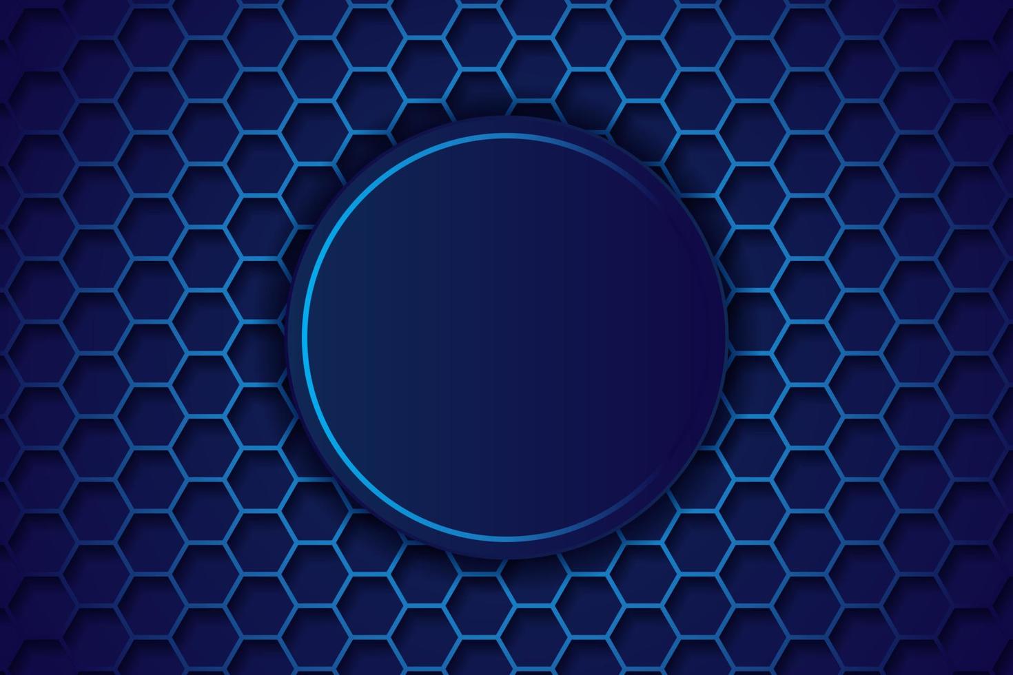 mörkblå bakgrund. mörk hexagon kolfiberstruktur. marinblå honeycomb metall textur stål bakgrund. vektor