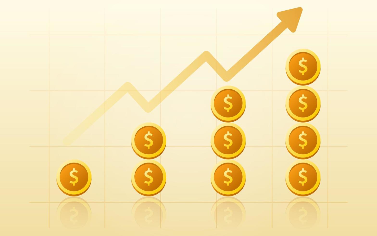 finanzmanagementkonzept und investition, flaches design der zahlung mit geld, bargeld, banknote, taschenrechner und kreditkarte. vektorillustration und bannervorlage. vektor