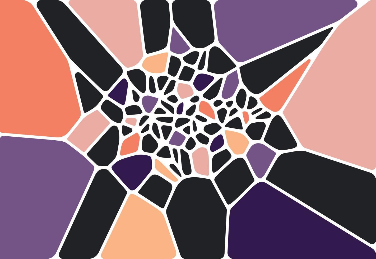 voronoi buntes Diagramm geometrische Kachelstruktur, Hintergrund, handgezeichnete Steinstruktur, Druckgewebe-Vektormosaikmuster vektor