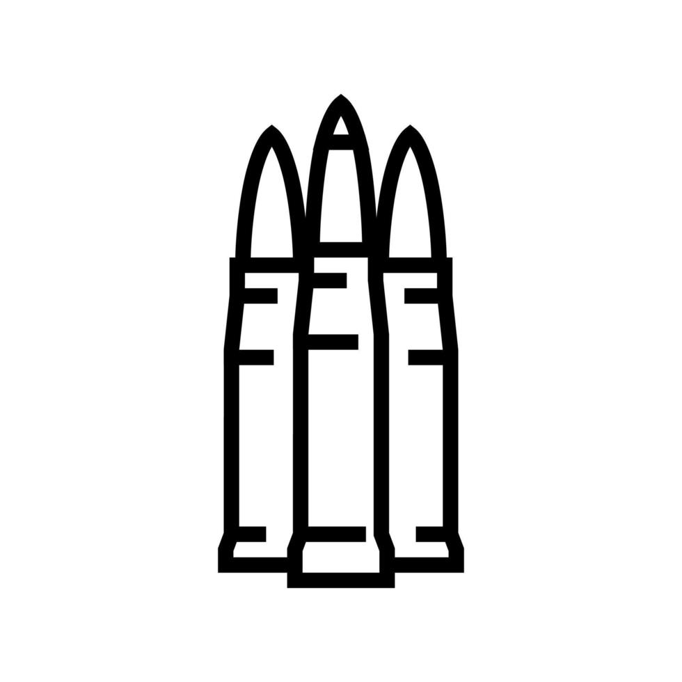 Panzerbrechende Kugeln Symbol Leitung Vektor Illustration