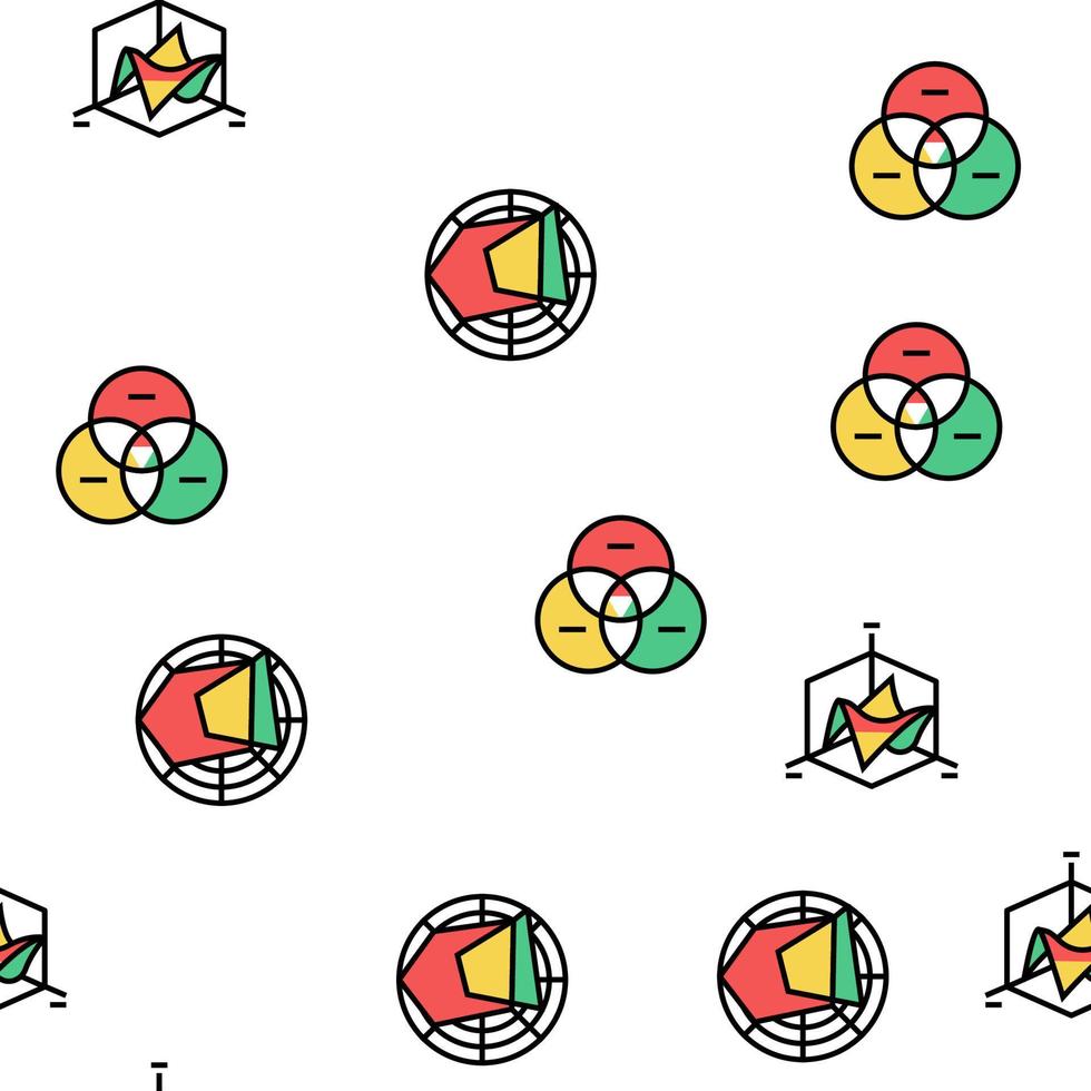 Diagramm zum Analysieren und Recherchieren von nahtlosem Vektormuster vektor
