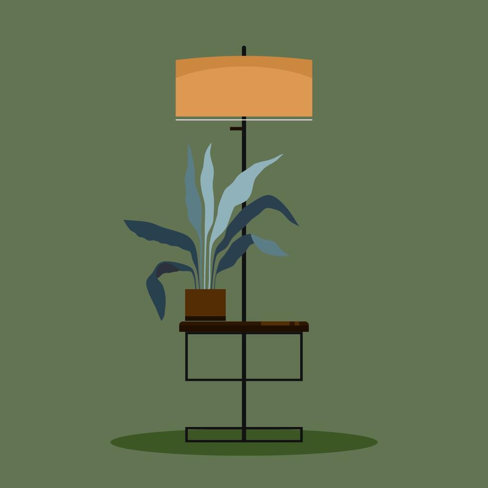 flache illustration dekorative lampe vektor