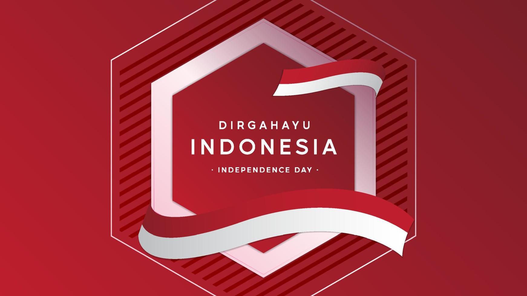 indonesiens självständighetsdag bakgrundsdesign vektor