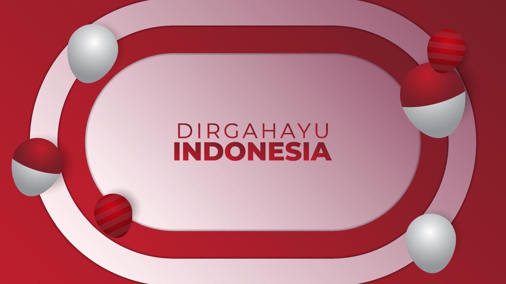 indonesiens självständighetsdag bakgrundsdesign vektor