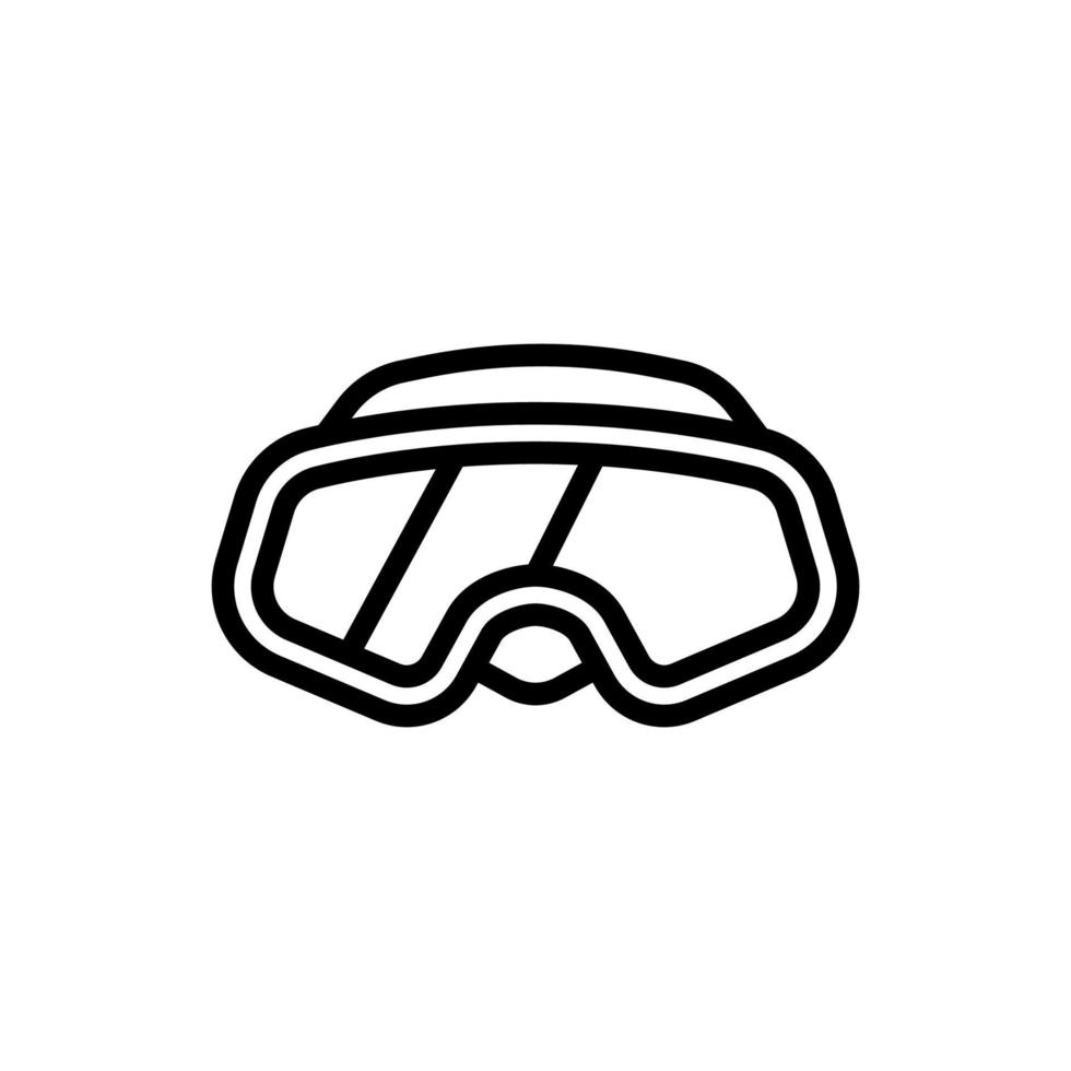 glasögon för nedsänkning under vattenikonen vektor. isolerade kontur symbol illustration vektor