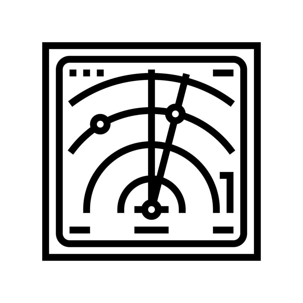 radar plats teknik linje ikon vektor illustration