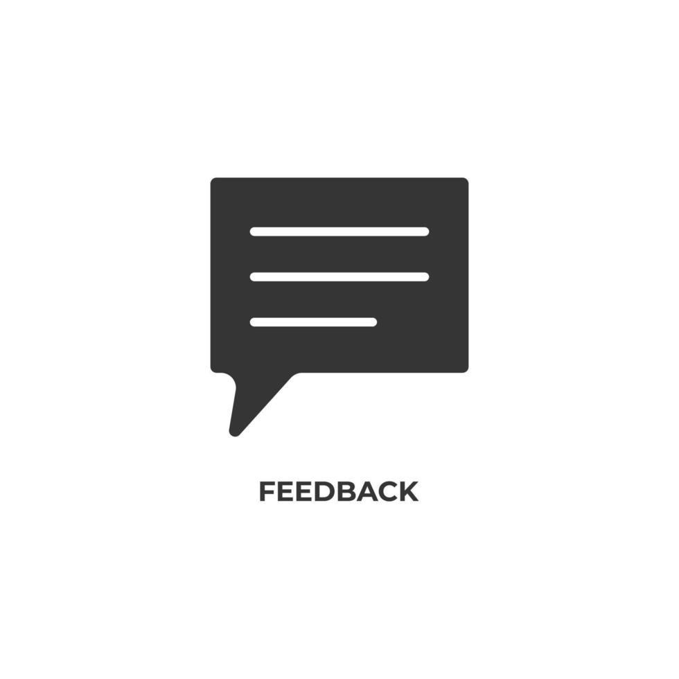 vektor tecken på feedback symbol är isolerad på en vit bakgrund. ikon färg redigerbar.