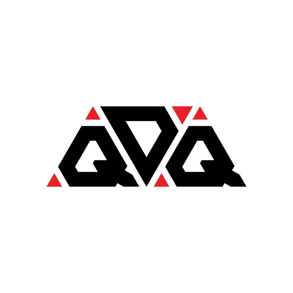 qdq-Dreieck-Buchstaben-Logo-Design mit Dreiecksform. qdq-Dreieck-Logo-Design-Monogramm. Qdq-Dreieck-Vektor-Logo-Vorlage mit roter Farbe. qdq dreieckiges Logo einfaches, elegantes und luxuriöses Logo. qdq vektor