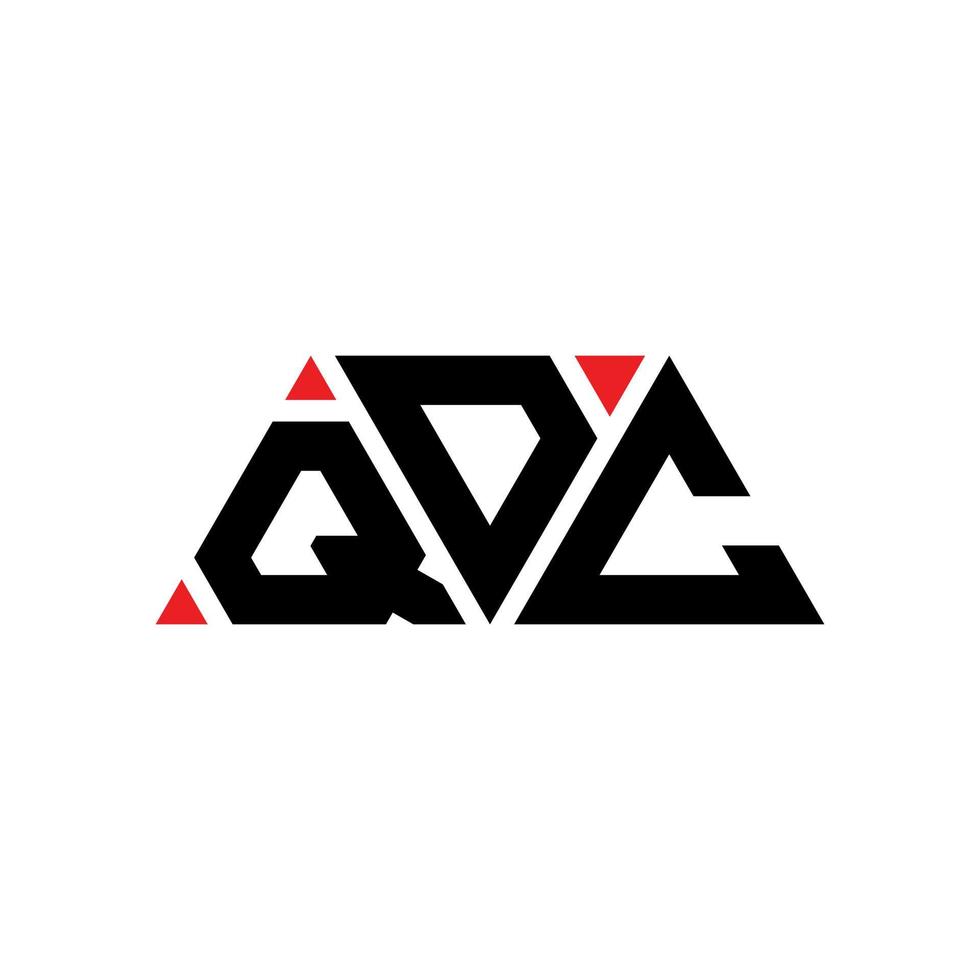 qdc-Dreieck-Buchstaben-Logo-Design mit Dreiecksform. qdc-Dreieck-Logo-Design-Monogramm. qdc-Dreieck-Vektor-Logo-Vorlage mit roter Farbe. qdc dreieckiges Logo einfaches, elegantes und luxuriöses Logo. qdc vektor
