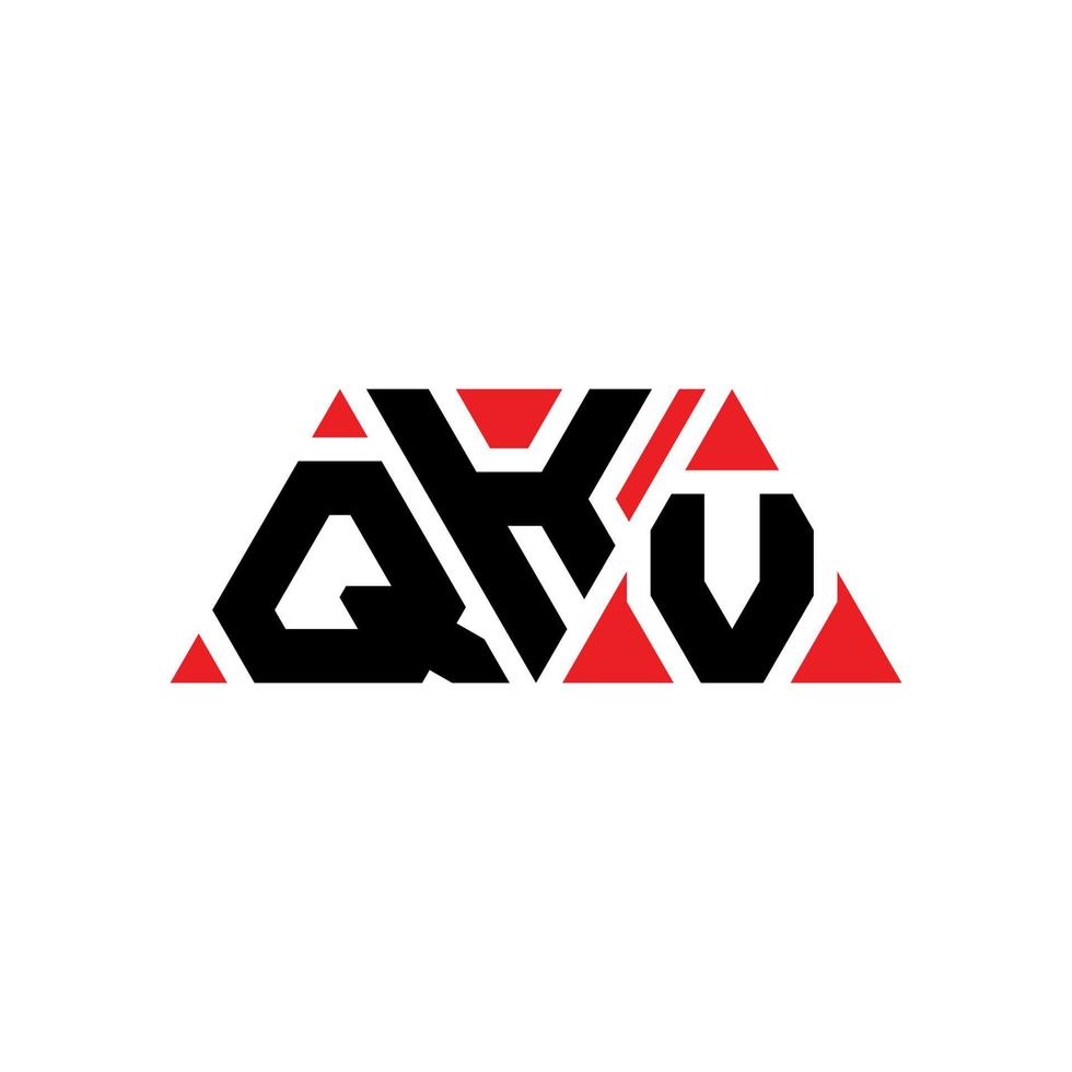 qkv-Dreieck-Buchstaben-Logo-Design mit Dreiecksform. qkv-Dreieck-Logo-Design-Monogramm. qkv-Dreieck-Vektor-Logo-Vorlage mit roter Farbe. qkv dreieckiges Logo einfaches, elegantes und luxuriöses Logo. qkv vektor