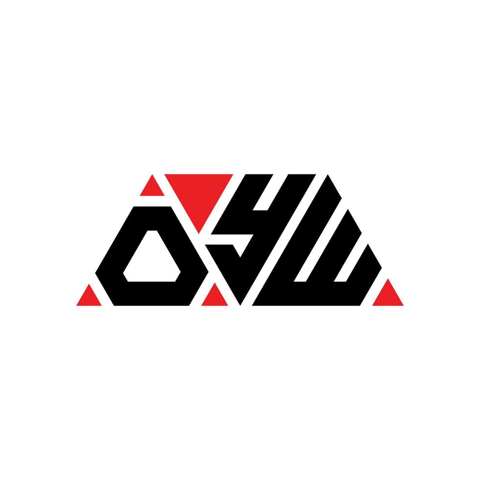 oyw Dreiecksbuchstaben-Logo-Design mit Dreiecksform. Oyw-Dreieck-Logo-Design-Monogramm. oyw-Dreieck-Vektor-Logo-Vorlage mit roter Farbe. oyw dreieckiges Logo einfaches, elegantes und luxuriöses Logo. oyw vektor