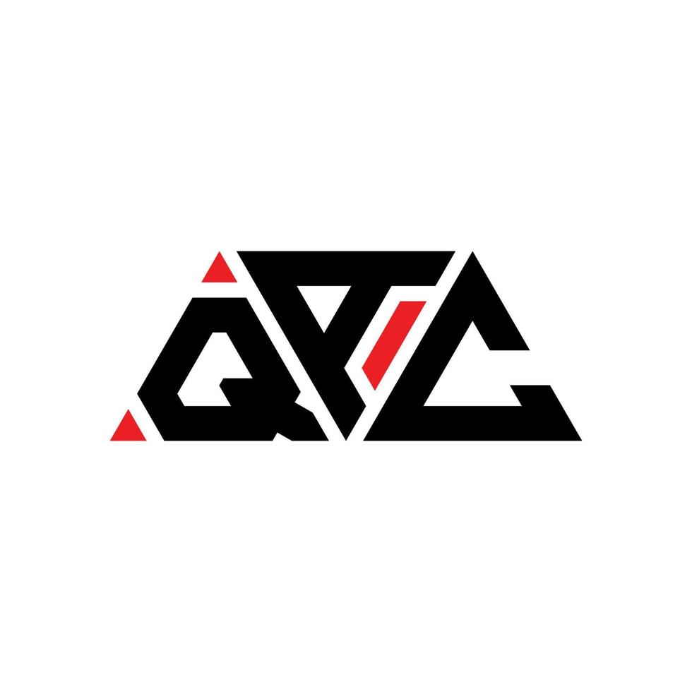 qac triangel bokstavslogotypdesign med triangelform. qac triangel logotyp design monogram. qac triangel vektor logotyp mall med röd färg. qac triangulär logotyp enkel, elegant och lyxig logotyp. qac