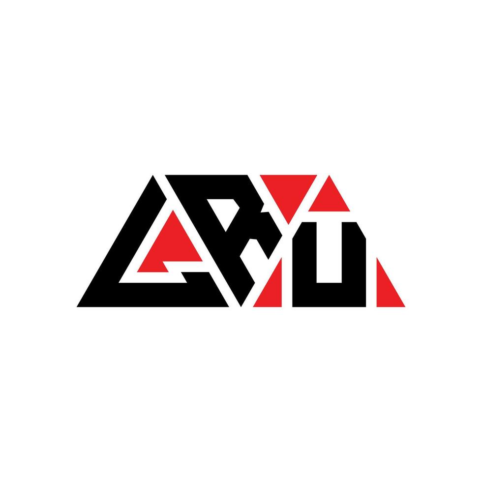 lru Dreiecksbuchstaben-Logo-Design mit Dreiecksform. LRU-Dreieck-Logo-Design-Monogramm. LRU-Dreieck-Vektor-Logo-Vorlage mit roter Farbe. lru dreieckiges Logo einfaches, elegantes und luxuriöses Logo. lru vektor