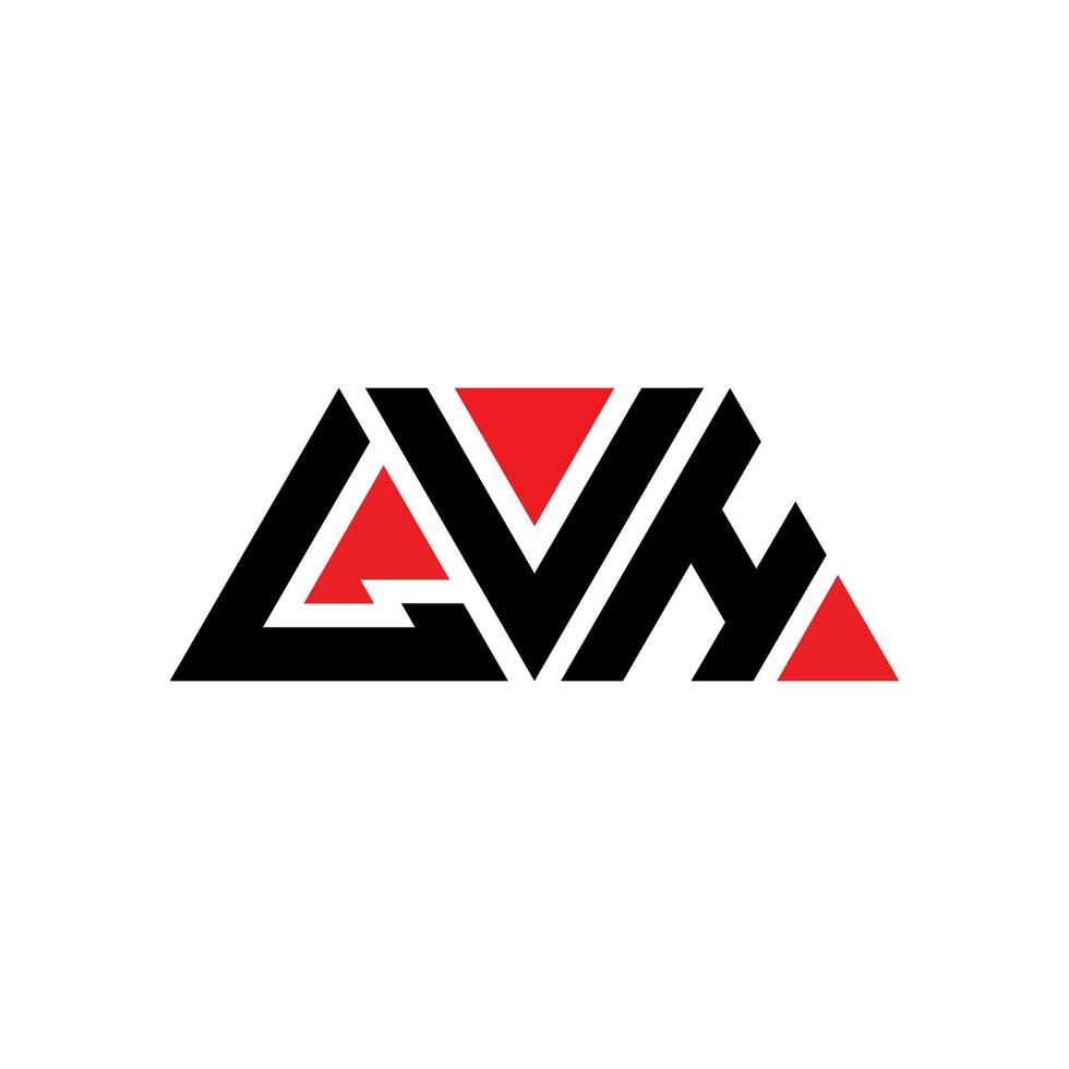 Lvh-Dreieck-Buchstaben-Logo-Design mit Dreiecksform. Lvh-Dreieck-Logo-Design-Monogramm. Lvh-Dreieck-Vektor-Logo-Vorlage mit roter Farbe. lvh dreieckiges Logo einfaches, elegantes und luxuriöses Logo. lvh vektor