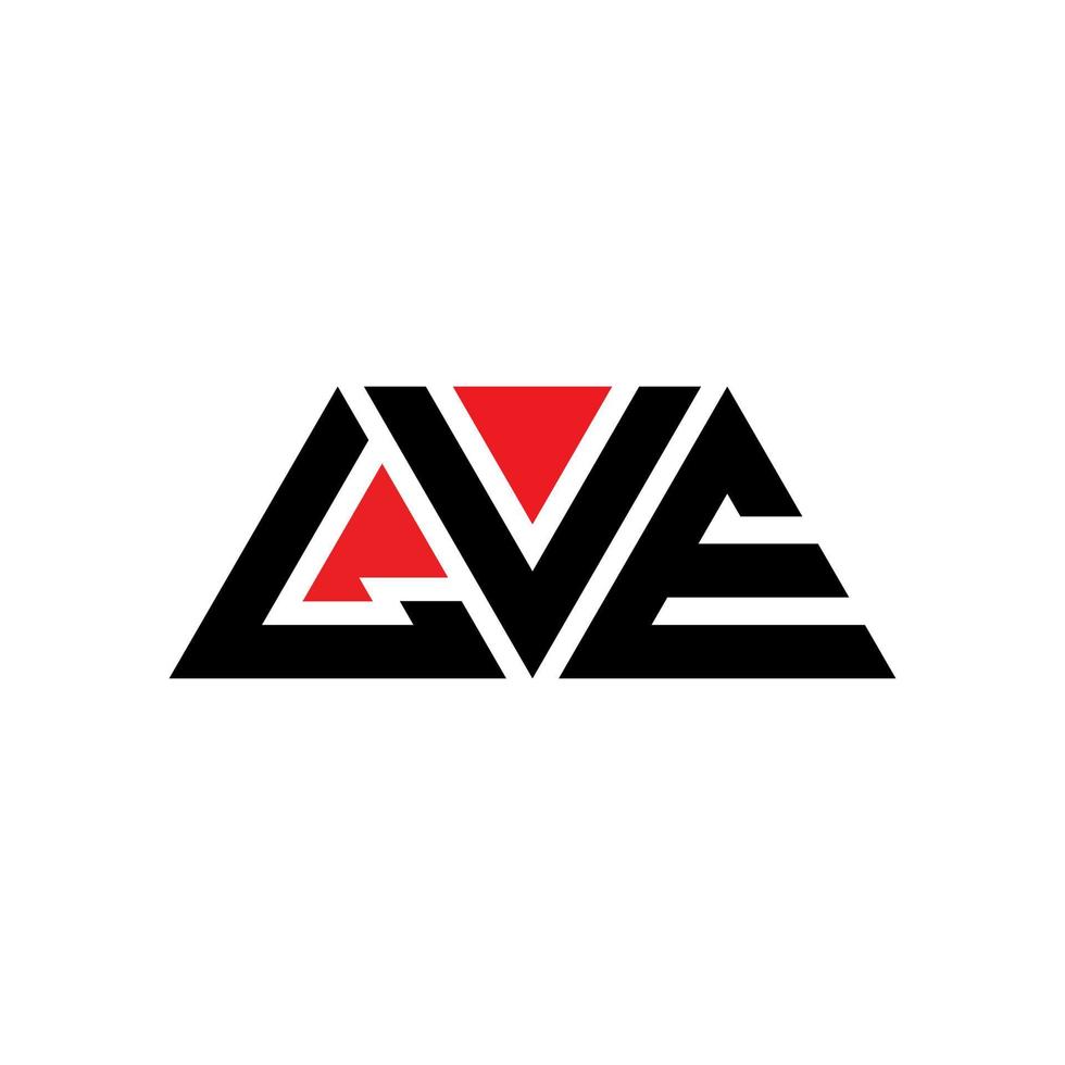 Lve-Dreieck-Buchstaben-Logo-Design mit Dreiecksform. Lve-Dreieck-Logo-Design-Monogramm. lve-Dreieck-Vektor-Logo-Vorlage mit roter Farbe. lve dreieckiges Logo einfaches, elegantes und luxuriöses Logo. Ich habe vektor