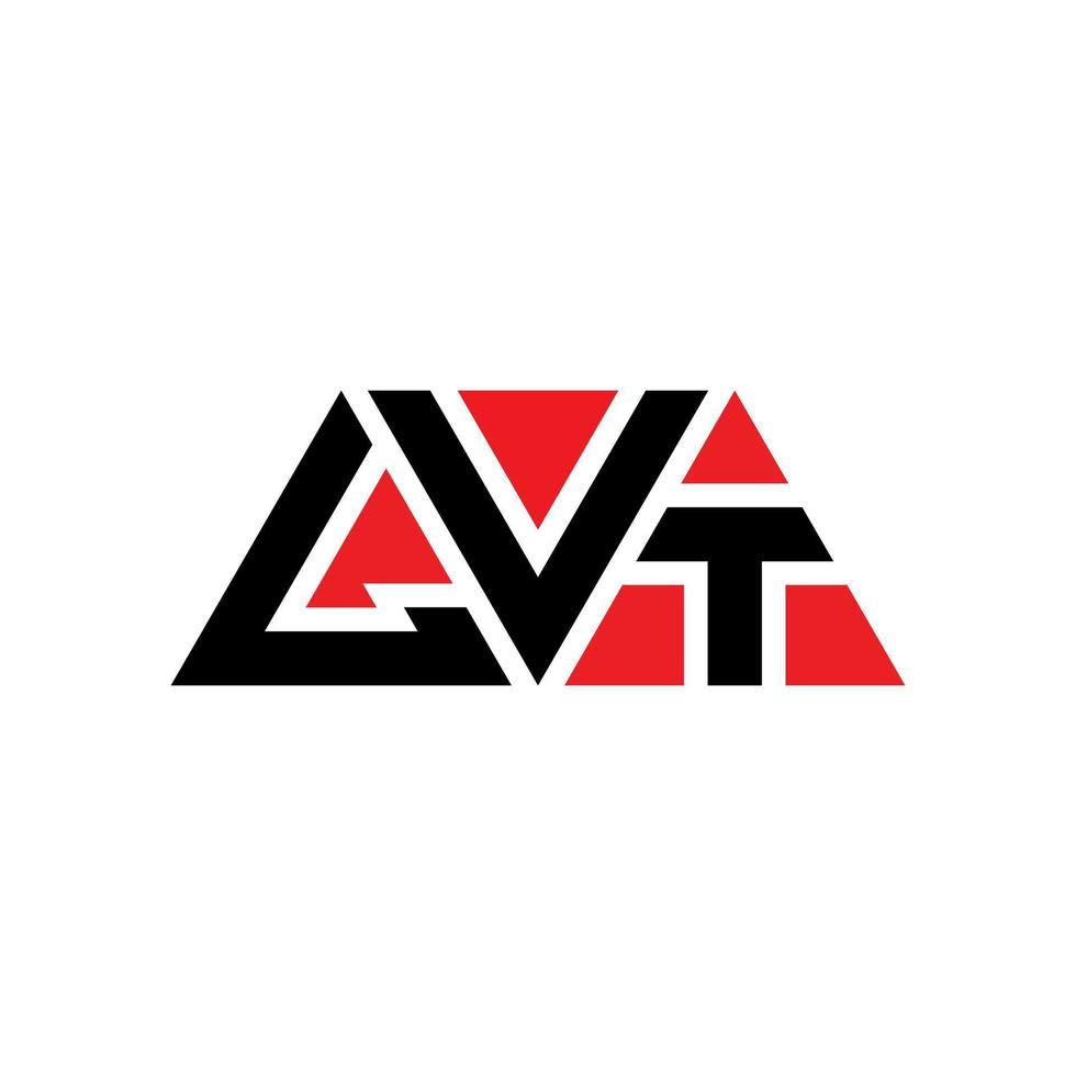 Lvt-Dreieck-Buchstaben-Logo-Design mit Dreiecksform. Lvt-Dreieck-Logo-Design-Monogramm. Lvt-Dreieck-Vektor-Logo-Vorlage mit roter Farbe. lvt dreieckiges Logo einfaches, elegantes und luxuriöses Logo. lvt vektor