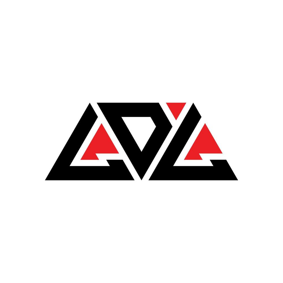 Ldl-Dreieck-Buchstaben-Logo-Design mit Dreiecksform. LDL-Dreieck-Logo-Design-Monogramm. LDL-Dreieck-Vektor-Logo-Vorlage mit roter Farbe. ldl dreieckiges logo einfaches, elegantes und luxuriöses logo. ldl vektor