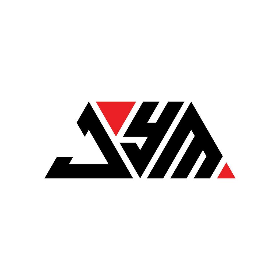 jym Dreiecksbuchstaben-Logo-Design mit Dreiecksform. JYM-Dreieck-Logo-Design-Monogramm. Jym-Dreieck-Vektor-Logo-Vorlage mit roter Farbe. jym dreieckiges Logo einfaches, elegantes und luxuriöses Logo. jym vektor