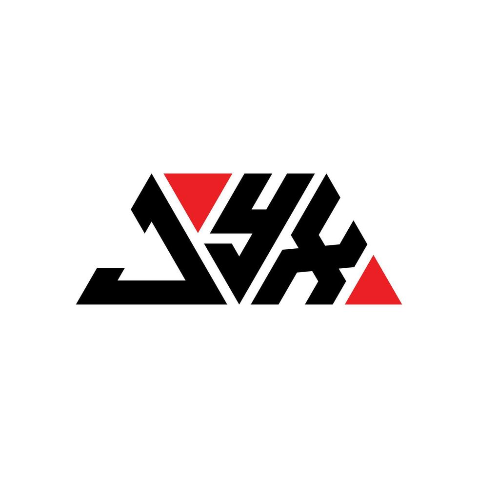 JYX-Dreieck-Buchstaben-Logo-Design mit Dreiecksform. Jyx-Dreieck-Logo-Design-Monogramm. Jyx-Dreieck-Vektor-Logo-Vorlage mit roter Farbe. jyx dreieckiges Logo einfaches, elegantes und luxuriöses Logo. jyx vektor