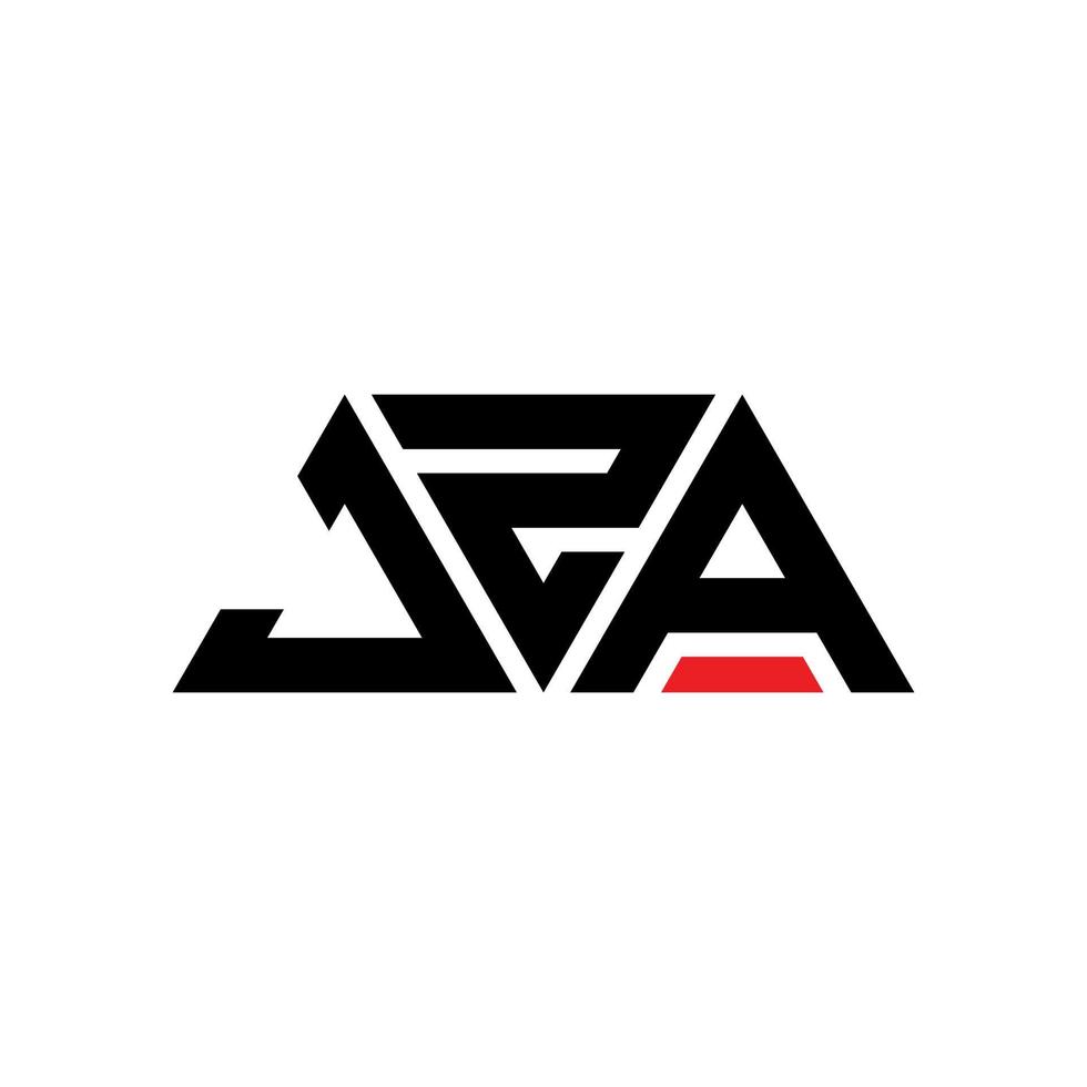 jza Dreiecksbuchstaben-Logo-Design mit Dreiecksform. Jza-Dreieck-Logo-Design-Monogramm. Jza-Dreieck-Vektor-Logo-Vorlage mit roter Farbe. jza dreieckiges Logo einfaches, elegantes und luxuriöses Logo. jza vektor