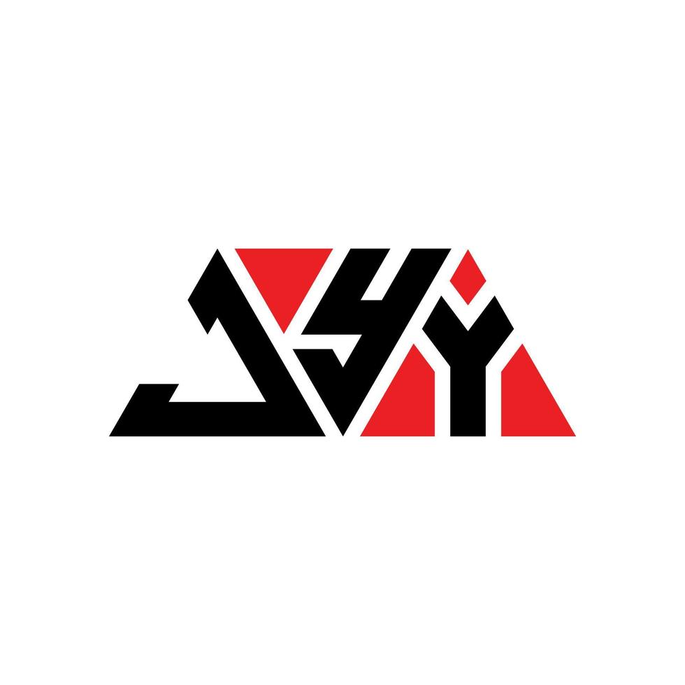JYY-Dreieck-Buchstaben-Logo-Design mit Dreiecksform. JYY-Dreieck-Logo-Design-Monogramm. JYY-Dreieck-Vektor-Logo-Vorlage mit roter Farbe. jyy dreieckiges Logo einfaches, elegantes und luxuriöses Logo. jyy vektor