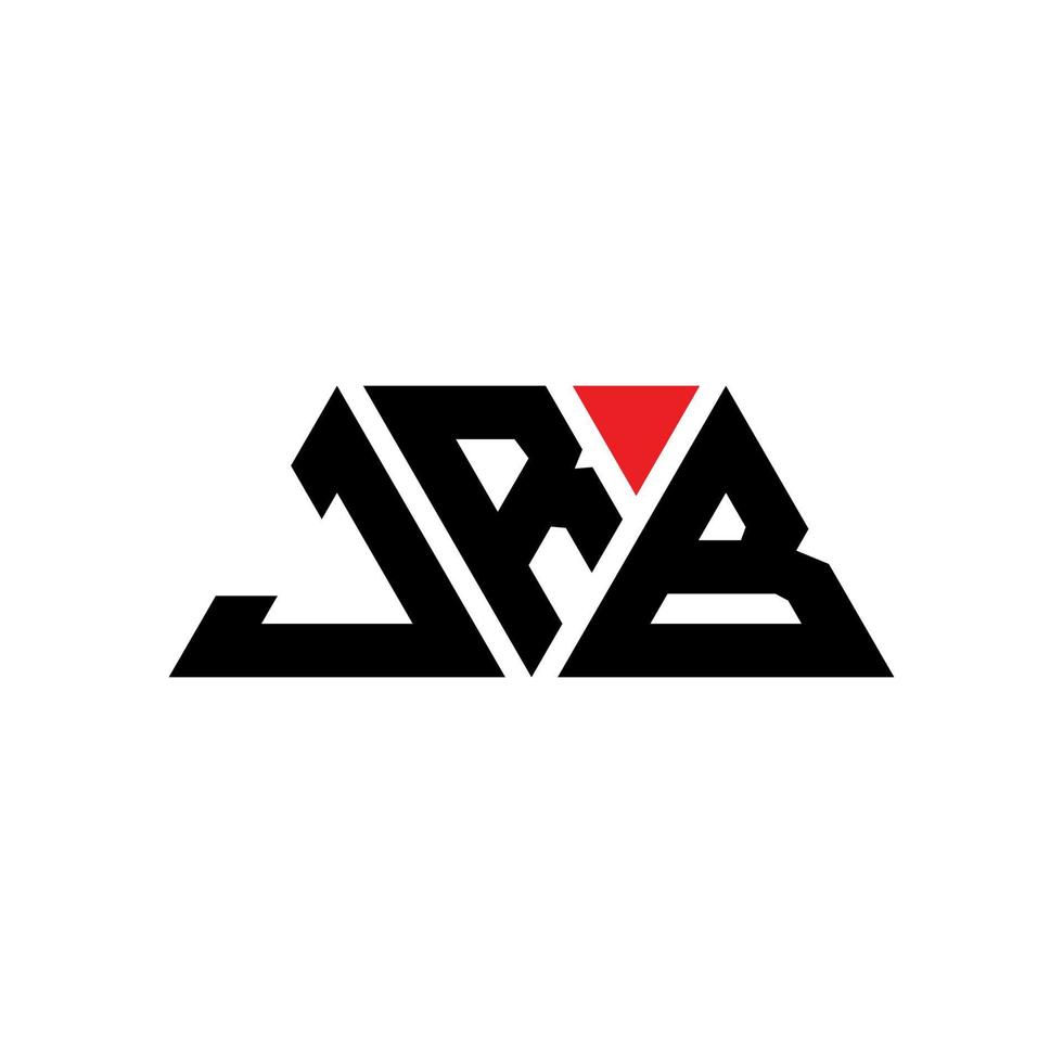 Jrb-Dreieck-Buchstaben-Logo-Design mit Dreiecksform. Jrb-Dreieck-Logo-Design-Monogramm. Jrb-Dreieck-Vektor-Logo-Vorlage mit roter Farbe. jrb dreieckiges Logo einfaches, elegantes und luxuriöses Logo. jrb vektor