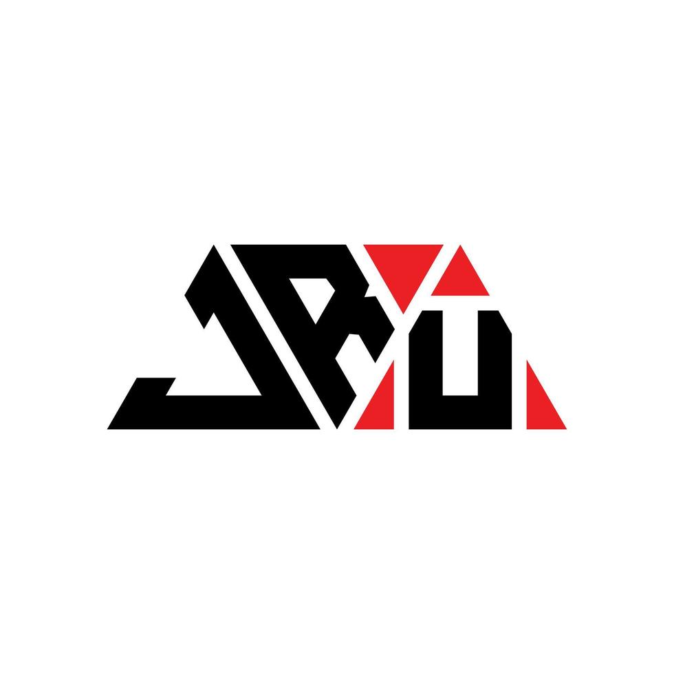 jru Dreiecksbuchstaben-Logo-Design mit Dreiecksform. Jru-Dreieck-Logo-Design-Monogramm. JRU-Dreieck-Vektor-Logo-Vorlage mit roter Farbe. jru dreieckiges Logo einfaches, elegantes und luxuriöses Logo. jru vektor