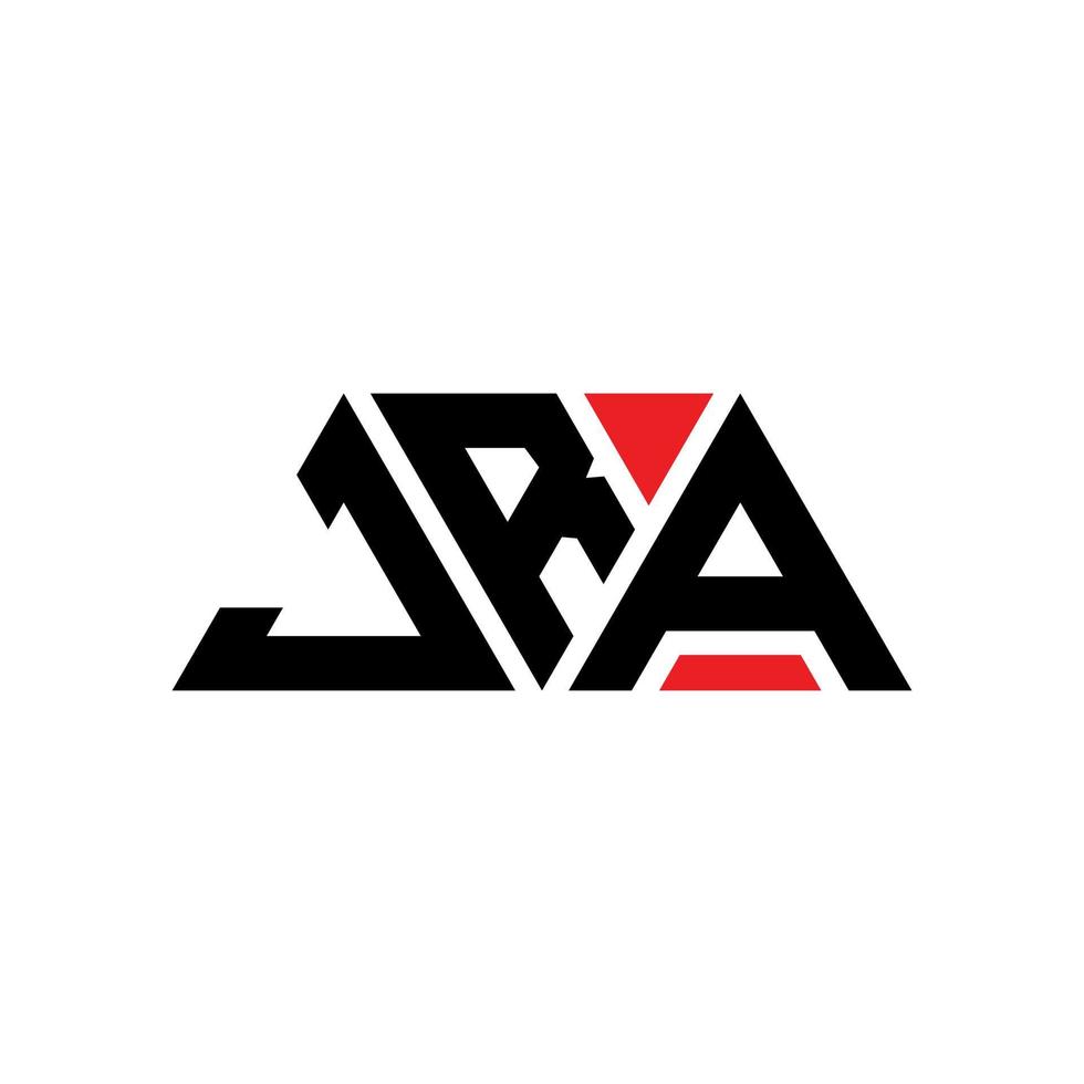 JRA-Dreieck-Buchstaben-Logo-Design mit Dreiecksform. JRA-Dreieck-Logo-Design-Monogramm. JRA-Dreieck-Vektor-Logo-Vorlage mit roter Farbe. jra dreieckiges Logo einfaches, elegantes und luxuriöses Logo. jra vektor