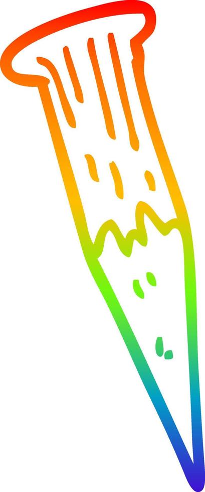 regnbågsgradient linjeteckning tecknad trä påle vektor