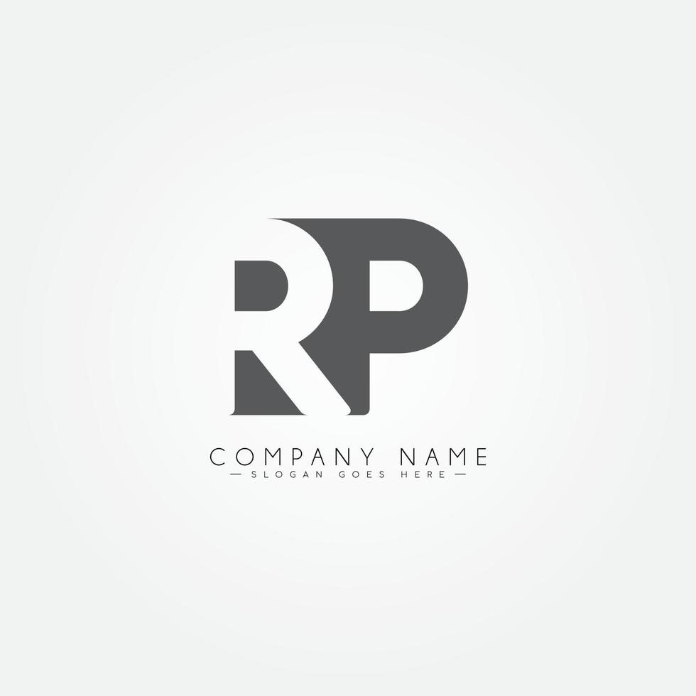 initial bokstav rp logotyp - enkel företagslogotyp vektor