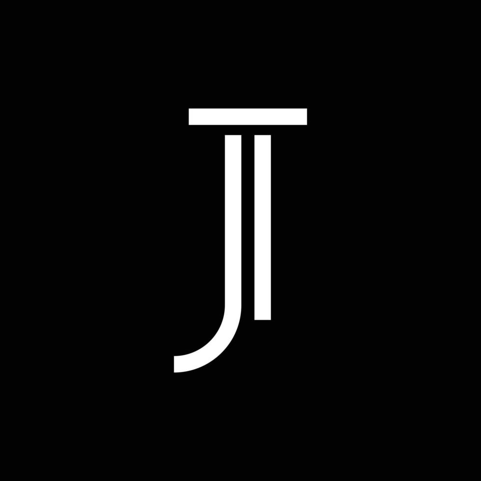 modernes monogrammbuchstabe j logo design vektor