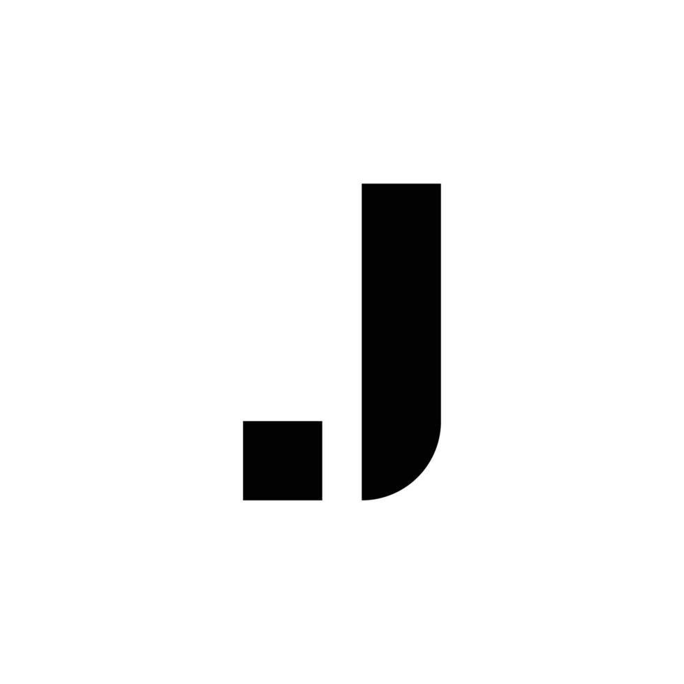 modern monogram bokstaven j logotypdesign vektor