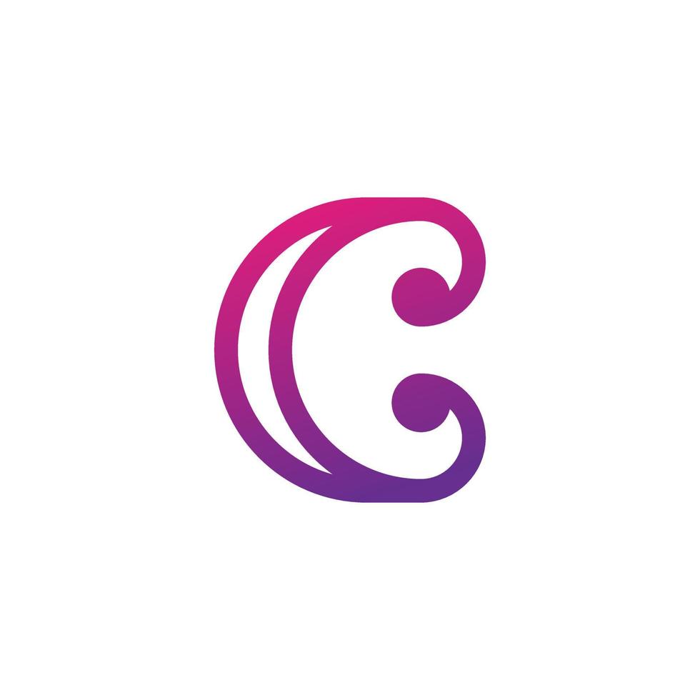 buchstabe c modernes logo-design vektor