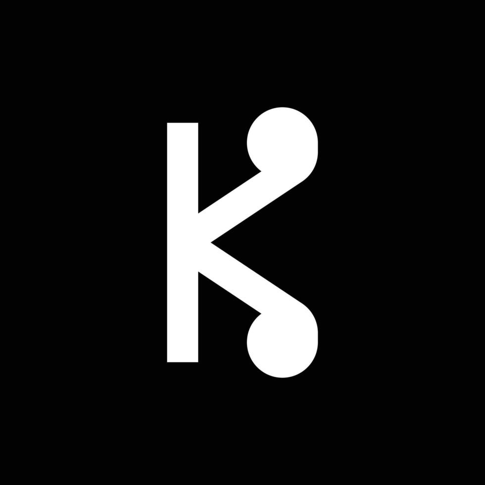 modern monogram bokstaven k logotypdesign vektor