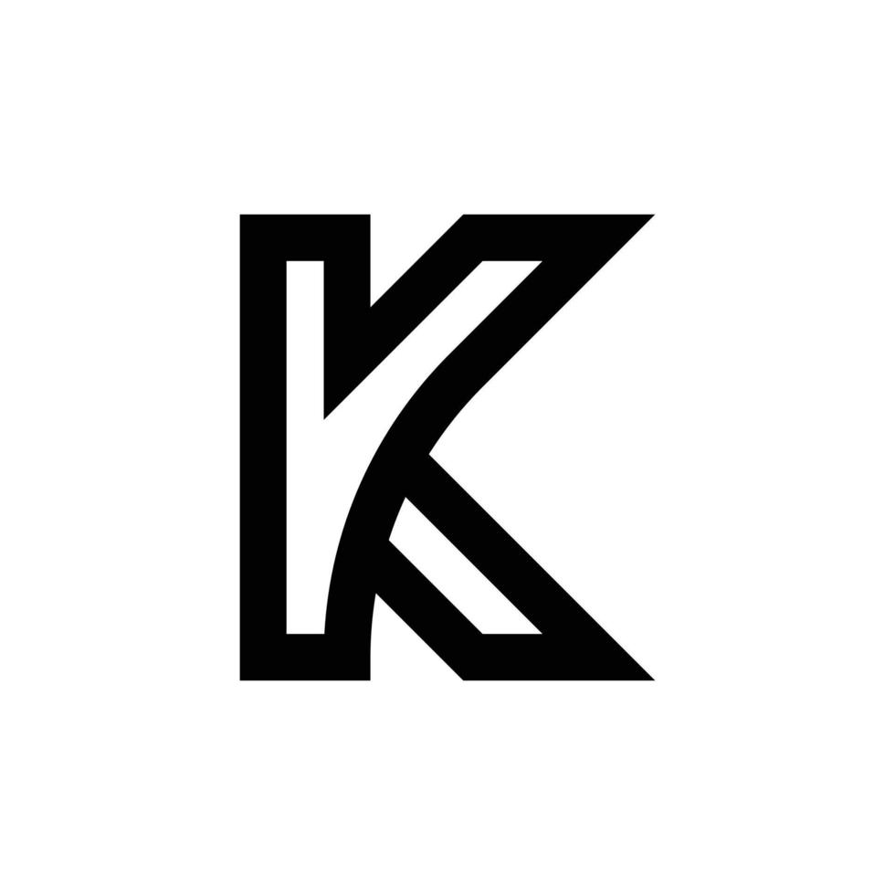 modernes monogrammbuchstabe k logo design vektor