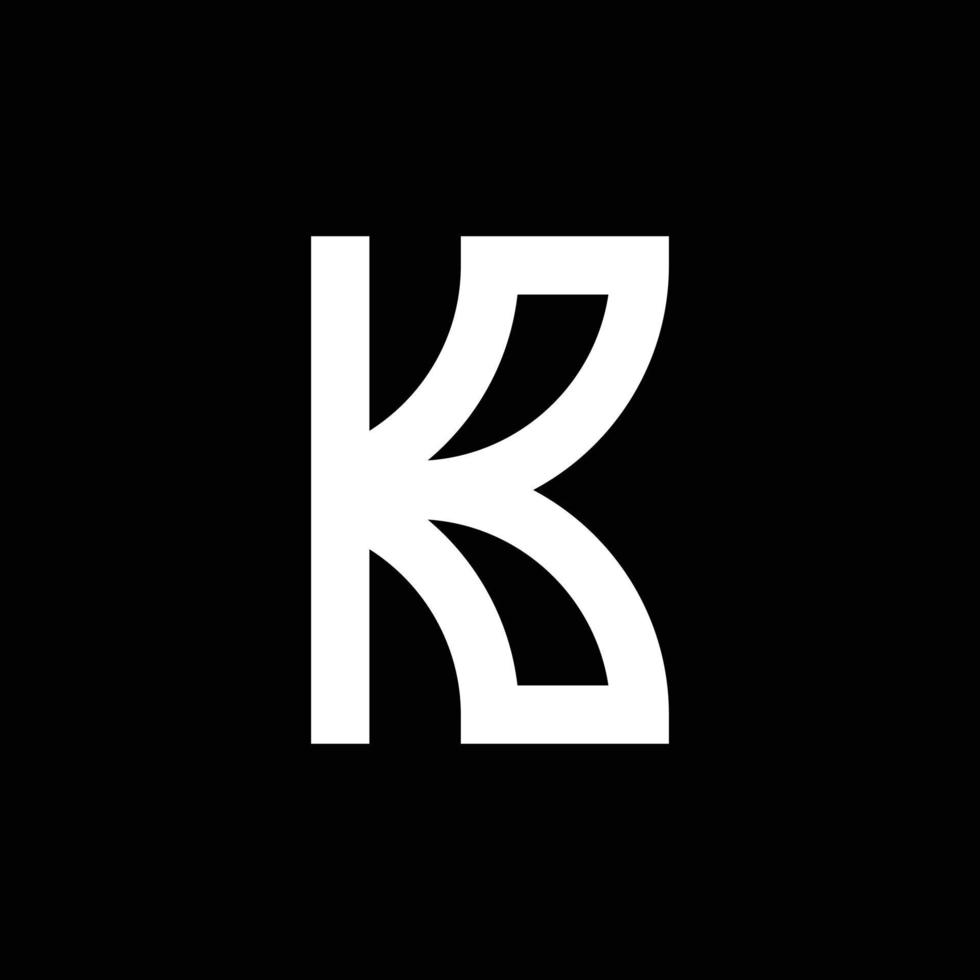 modernes monogrammbuchstabe k logo design vektor