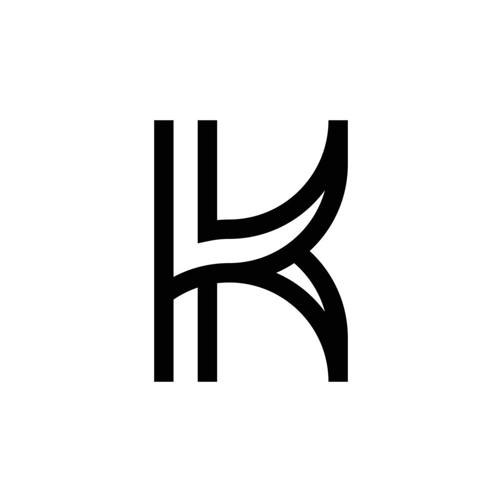 modernes monogrammbuchstabe k logo design vektor