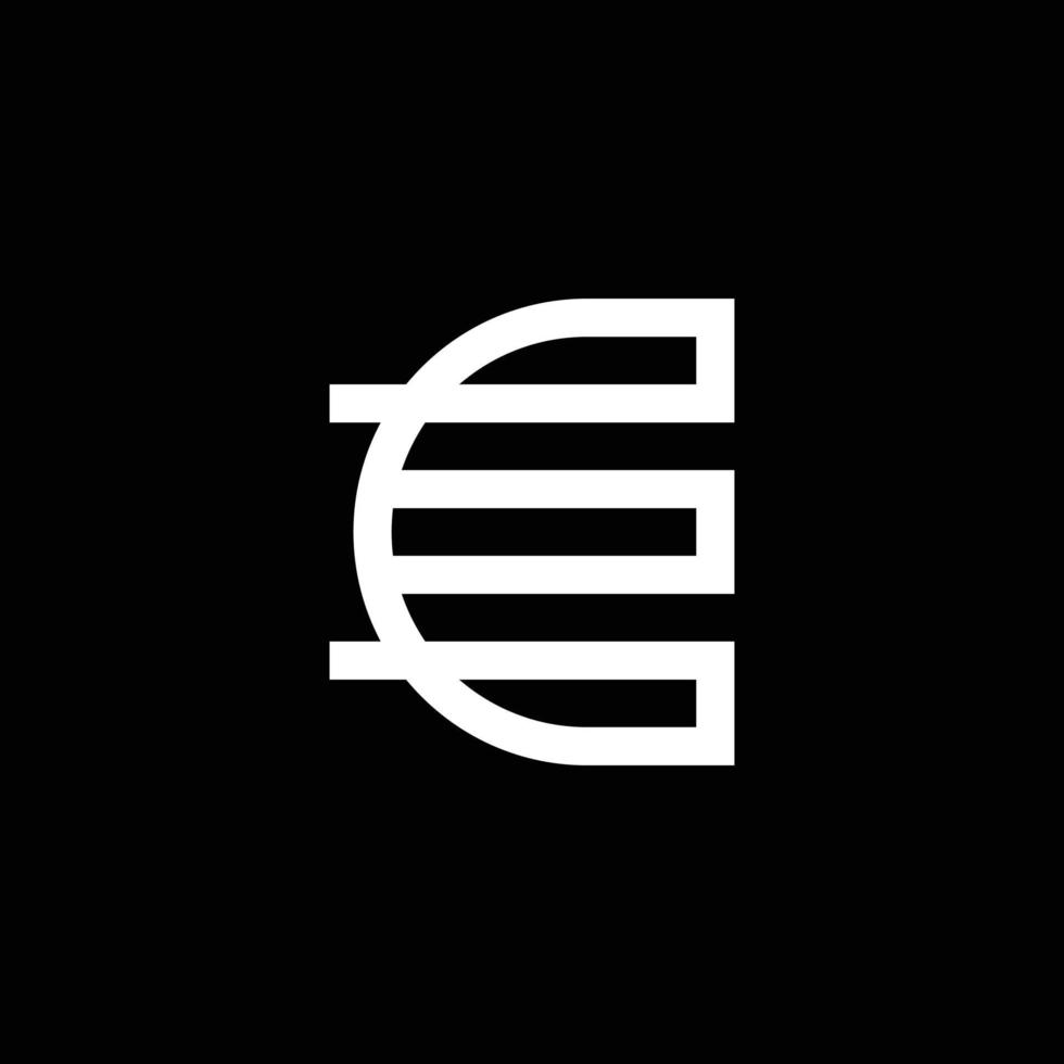 modernes monogrammbuchstabe e-logo-design vektor
